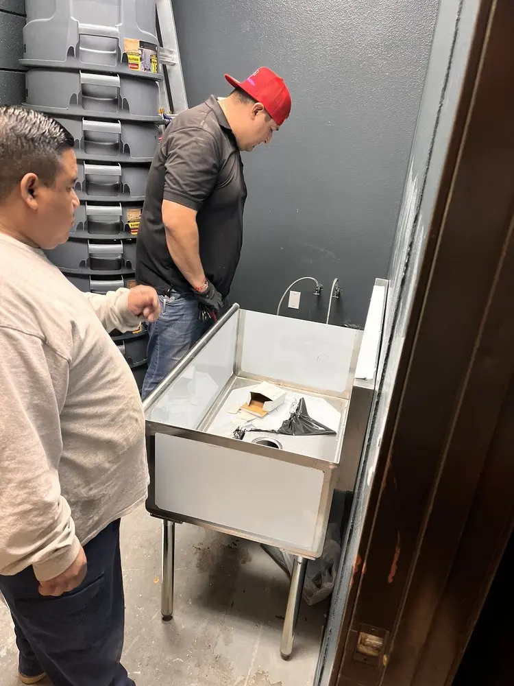 Commercial plumbing and sink installation in Buena